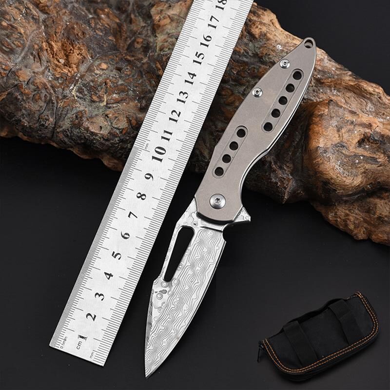 Titanium_Tactical_Pocket_Knife_With_Holes_Titanium_Damascus_Acid_Etch_Blade_EDC_Gear
