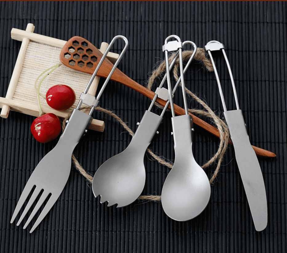 Titanium Folding Cutlery