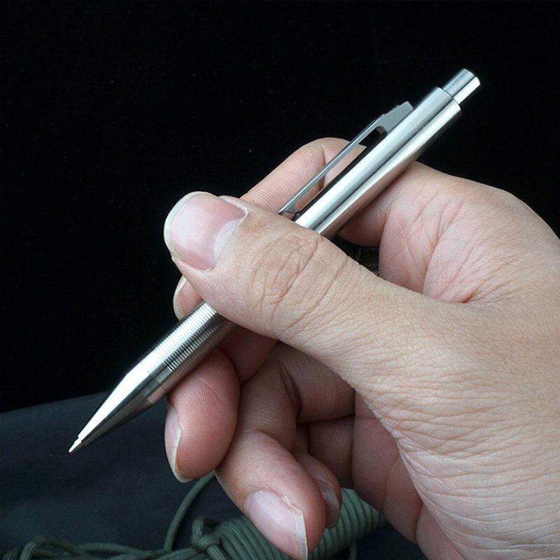 Titanium Tactical Pen Side Click Button
