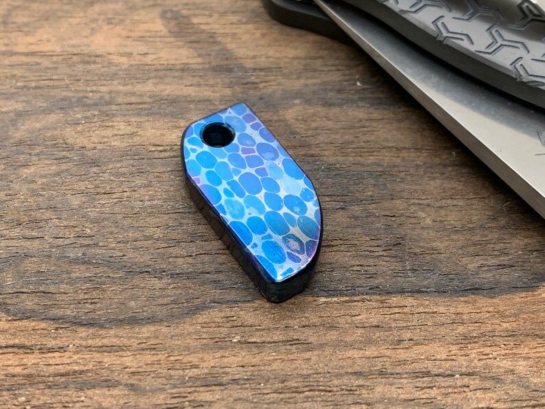 Timascus pendant Custom Keychain Dog tag Key fob Initial necklace name necklace