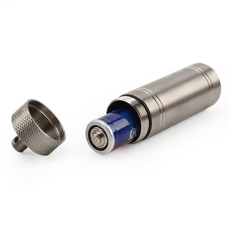 Titanium Alloy Seals Waterproof Canister Medicine Capsule Pill Fob