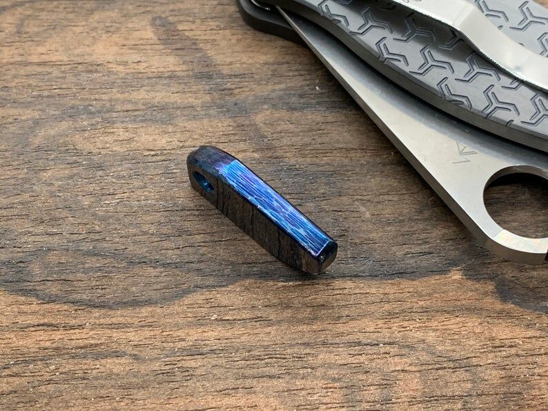 Titanium Damascus pendant Custom Keychain Dog tag Key fob Initial necklace name necklace