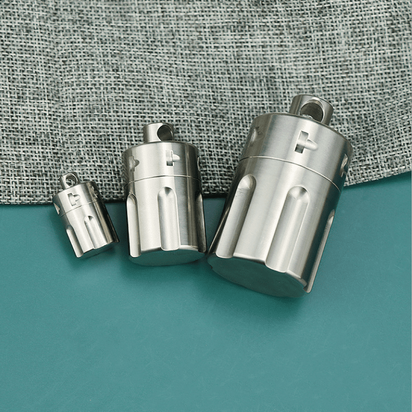 Titanium Revolver Pill Case Capsule