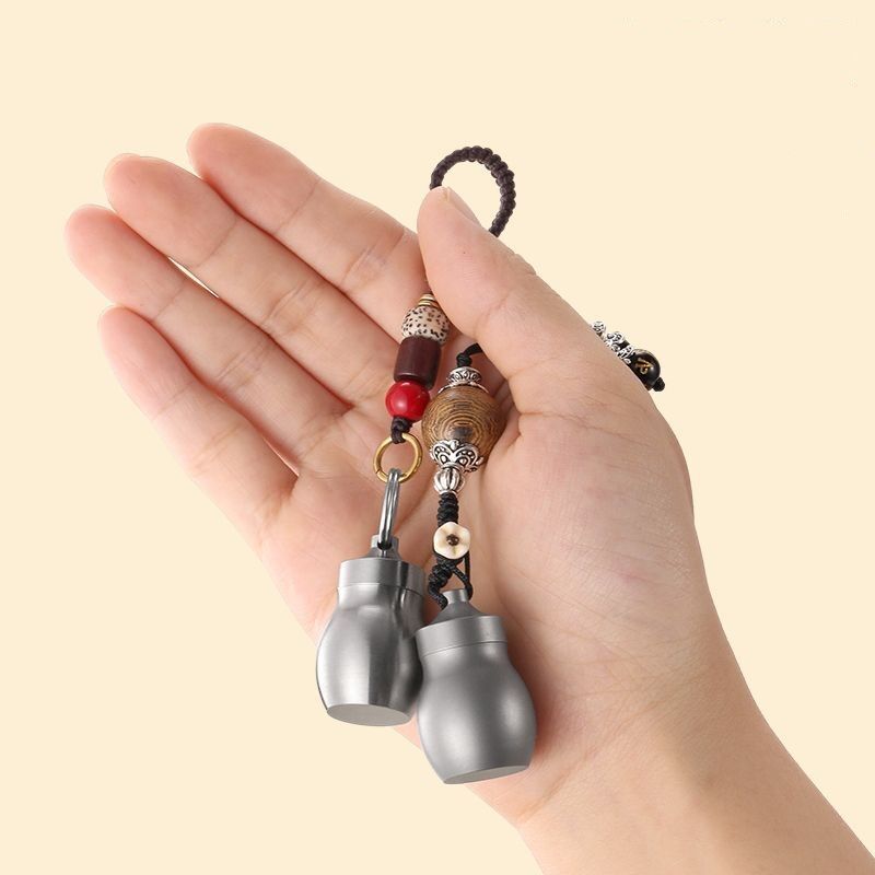 pure titanium waterproof pill container case with hand strap pure titanium waterproof pill container case with hand strap