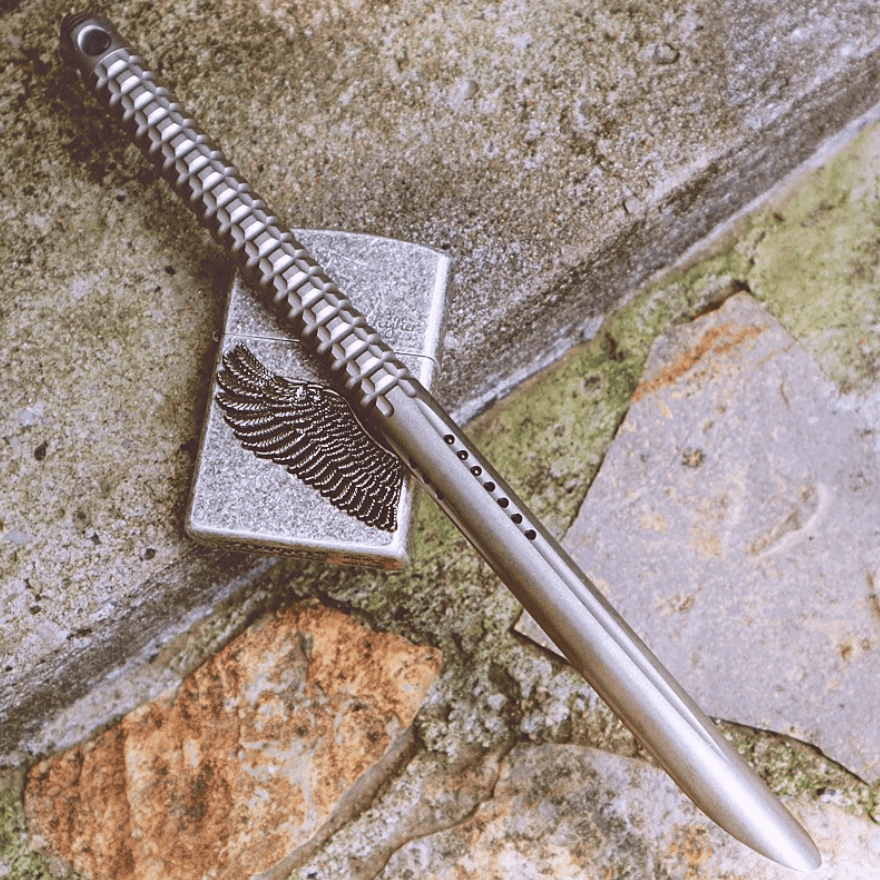 Handmade Stainless Steel Self Defense Survival Tool EDC Ring (Silver+B –  TI-EDC